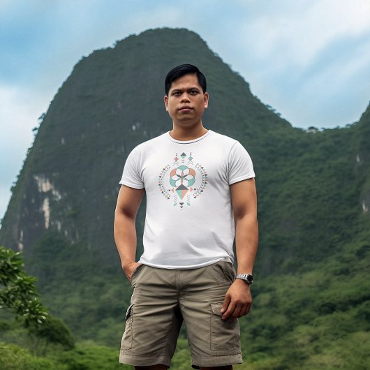 Kleurrijke geometrische tribal totem 2 t-shirt