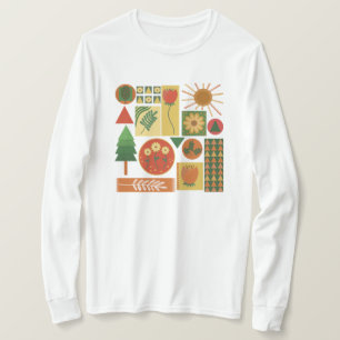 Kleurrijke geometrische tuin Plant liefhebbers T-shirt