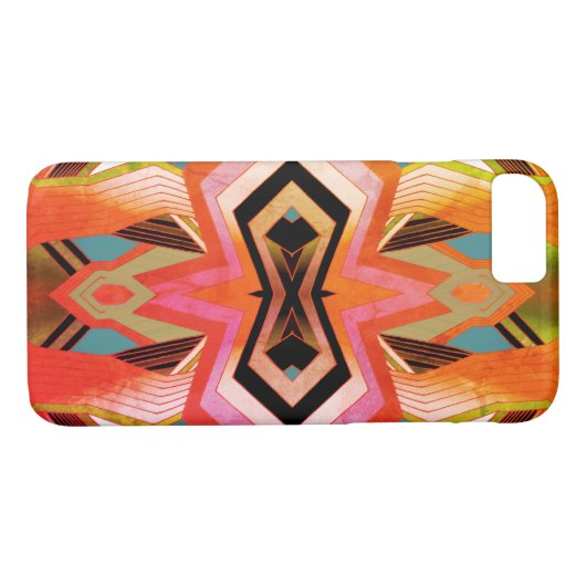 Kleurrijke  geometrische vibes Case-Mate iPhone case (Achterkant (Horizontaal))