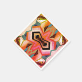 Kleurrijke  geometrische vibes servetten (Hoek)