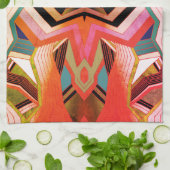 Kleurrijke geometrische vibes theedoek (Gevouwen)