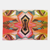 Kleurrijke geometrische vibes theedoek (Horizontaal)