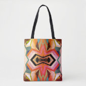 Kleurrijke  geometrische vibes tote bag (Voorkant)