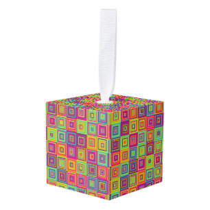 Kleurrijke Geometrische Vierkanten Patroon Decoratie