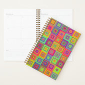 Kleurrijke geometrische vierkanten planner (Display)
