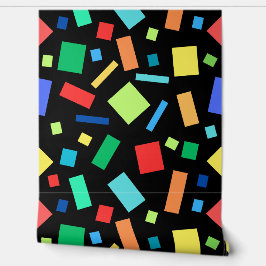 Kleurrijke geometrische vierkanten & rechthoeken K Behang