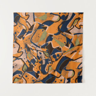Kleurrijke geometrische vintage naadloze achtergro wandkleed