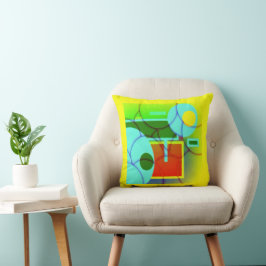 Kleurrijke geometrische vormen Abstracte kunst Kussen