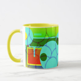 Kleurrijke geometrische vormen Abstracte kunst Mok