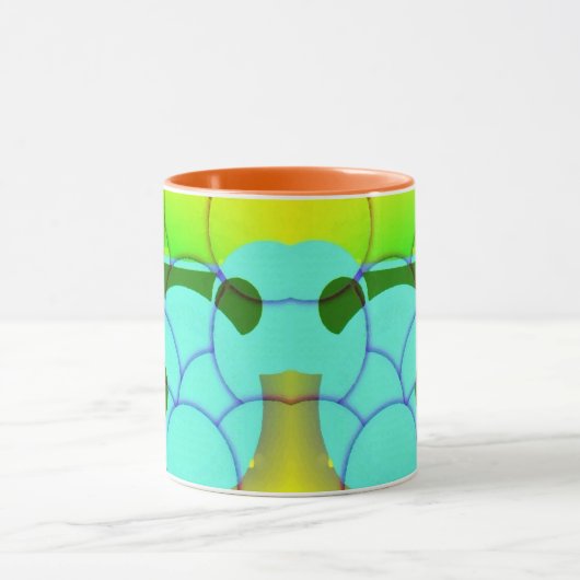 Kleurrijke geometrische vormen Abstracte kunst Mok (Midden)