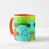 Kleurrijke geometrische vormen Abstracte kunst Mok (Voorkant links)