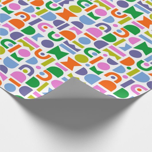 Kleurrijke geometrische vormen cadeaupapier (Hoek)