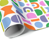 Kleurrijke geometrische vormen cadeaupapier (Rol Hoek)