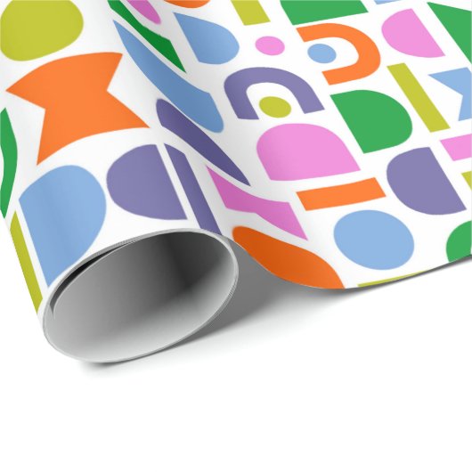 Kleurrijke geometrische vormen cadeaupapier (Rol Hoek)