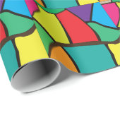 Kleurrijke geometrische vormen cadeaupapier (Rol Hoek)