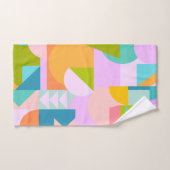 Kleurrijke geometrische vormen collage in heldere bad handdoek (Handdoek)
