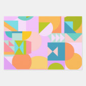 Kleurrijke geometrische vormen collage in heldere  inpakpapier vel (Voorkant 3)