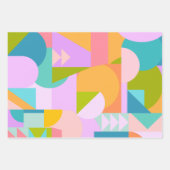 Kleurrijke geometrische vormen collage in heldere  inpakpapier vel (Voorkant 2)