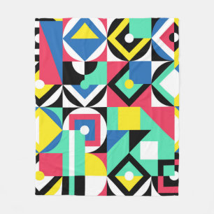 Kleurrijke geometrische vormen decoratief Ornament Fleece Deken