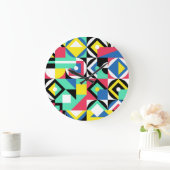 Kleurrijke geometrische vormen decoratief Ornament Grote Klok (Huis)