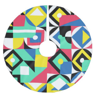 Kleurrijke geometrische vormen decoratief Ornament Kerstboom Rok