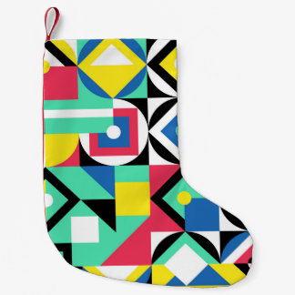 Kleurrijke geometrische vormen decoratief Ornament Kleine Kerstsok