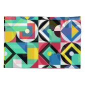 Kleurrijke geometrische vormen decoratief Ornament Kussensloop (Achterkant)