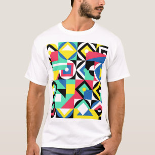 Kleurrijke geometrische vormen decoratief Ornament T-shirt