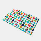 Kleurrijke geometrische vormen deurmat (Schuin)