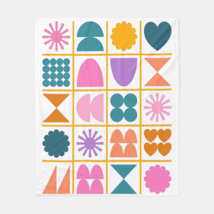 Kleurrijke geometrische vormen Eenvoudig modern de Fleece Deken