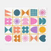 Kleurrijke geometrische vormen Eenvoudig modern de Fleece Deken (Voorkant (Horizontaal))