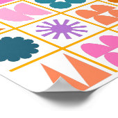 Kleurrijke geometrische vormen Eenvoudig modern de Poster (Hoek)