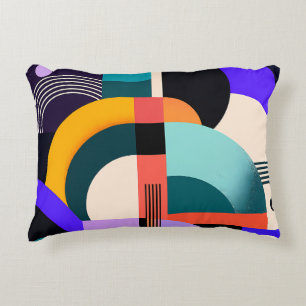 Kleurrijke Geometrische Vormen en Kleuren Modern D Accent Kussen