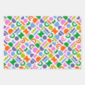 Kleurrijke geometrische vormen inpakpapier vel (Voorkant)