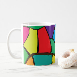 Kleurrijke geometrische vormen koffiemok