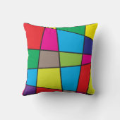 Kleurrijke geometrische vormen kussen (Achterkant)