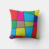 Kleurrijke geometrische vormen kussen (Voorkant)
