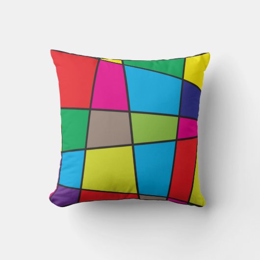 Kleurrijke geometrische vormen kussen (Voorkant)