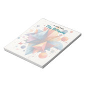 Kleurrijke geometrische vormen Leraar Waardering Notitieblok (Linkerzijde)