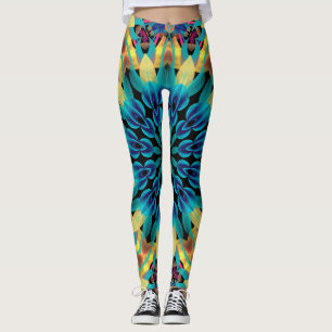 Kleurrijke geometrische vormen Mandala Leggings