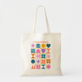 Kleurrijke geometrische vormen Moderne gepersonali Tote Bag (Voorkant)