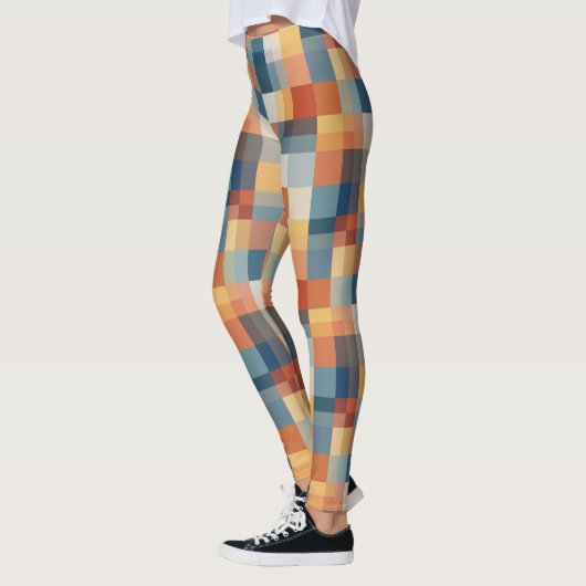 Kleurrijke geometrische vormen naadloos leggings (Links)