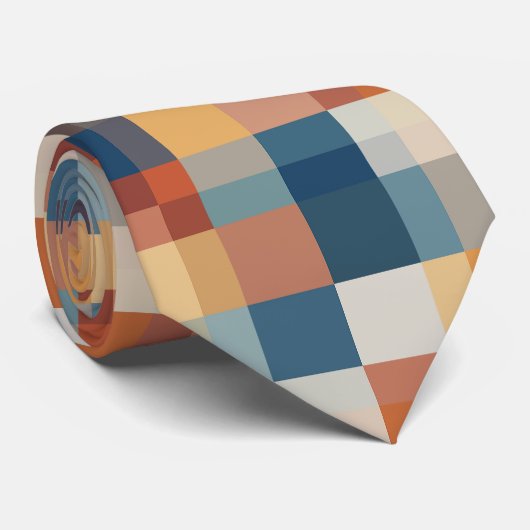 Kleurrijke geometrische vormen naadloos stropdas (Opgerold)