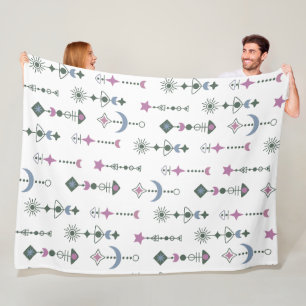 Kleurrijke geometrische vormen patroon 22 fleece deken