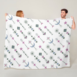 Kleurrijke geometrische vormen patroon 22a fleece deken