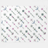 Kleurrijke geometrische vormen patroon 22a fleece deken (Voorkant (Horizontaal))