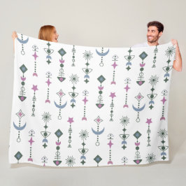 Kleurrijke geometrische vormen patroon 22a fleece deken