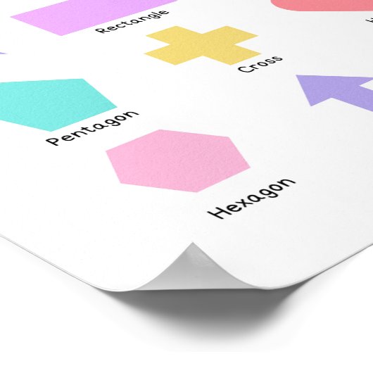 Kleurrijke geometrische vormen Poster voor kindere (Hoek)