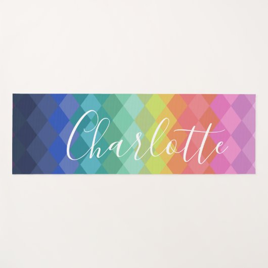 Kleurrijke geometrische vormen Regenboog, speciaal Yogamat (Voorkant (horizontaal))