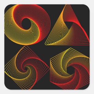 Kleurrijke geometrische vormen stickers